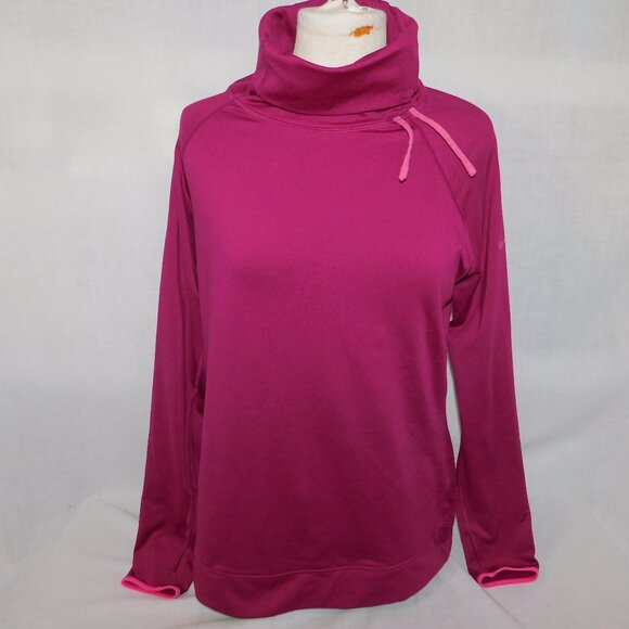 Nike Tops - Nike Pro Womens XL fuchsia Pink Purple Long Sleeve Turtleneck Sweatshirt Dry Fit